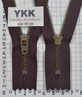 Блискавка метал № 4.5 джинсова антик YKK Японія 18см №864