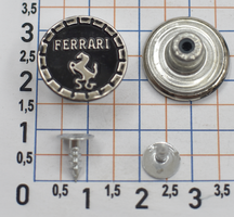 Кнопка гудзик джинсова середн гран (ferrari) ф = 17мм