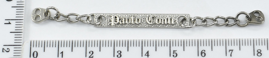 Петелька ланцюжок шир 8,5 см метал посилена "paole conte" срібло