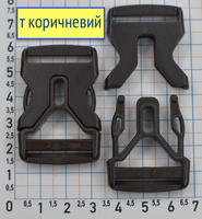 Карабін фастекс пластм під тасьму шир 2.5см коричн