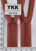Блискавка спіраль №2 YKK Японія потайна нейлон 20см (199) т цегла