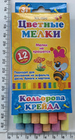 крейда кругла шкільна кольорова