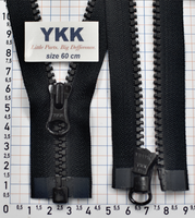 Блискавка 60см трактор № 5 YKK Японія VSC-56--DALHD- PE14  чорний (1)