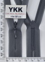 Блискавка спіраль №2 YKK Японія потайна нейлон 50см (155) т сірий