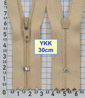 Блискавка 30см спіднично-брючна №3 YKK Японія св бежево кремов (1022)