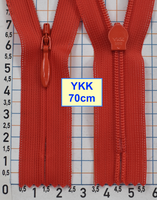 Блискавка 70см спіраль №2 YKK Японія потайна нейлон  малинов (125)