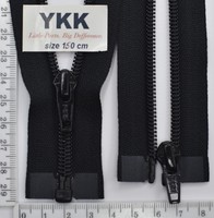 Блискавка спіраль № 5 YKK Японія разьемна 150см № 580 чорна