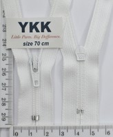 Блискавка  70см №3 YKK Японія біла 