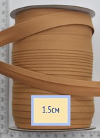 Коса бейка бавовна шир 15мм св. рудий