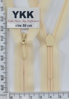 Блискавка спіраль №2 YKK Японія потайна нейлон 50см (805) бел-жовтий