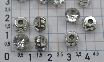 Пришивних елемент (скло) в оправі (ss40 = 8.5mm) дзеркальний
