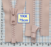 Блискавка трактор №5 YKK Японія 75см блідо персик рожев (662)
