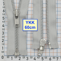 Блискавка 60см метал алюм №3 YKK Японія  світло бежев кам'ян (505)