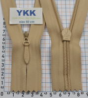 Блискавка 50см №5 YKK Японія потайна бабовна +п/є CHC-56-DADR2-E беж