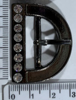 Пряжка страза №7127 щір 2,5 см черн
