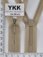 Блискавка спіраль №2 YKK Японія потайна нейлон 50см (573) беж