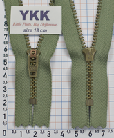 Блискавка метал № 4.5 джинсова антик YKK Японія 18см № 170