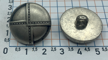 Гудзик на ніжці ф 25мм темне срібло