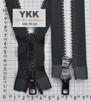 Блискавка 70см трактор №5 YKK VSMR-5-DA-DAG3-E-P14N чорна