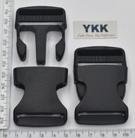 Карабін фастекс  пластм під тасьму шир 38мм суперміцний YKK чорний