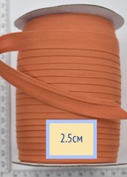 Коса бейка бавовна шир 25мм т помаранч
