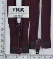 Блискавка YKK спіраль №5 разьемний 65см (048) т бордо