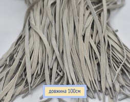 Шнурки плоскі 6мм поліестер довжина 100см бежеві