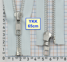 Блискавка 65см метал алюм № 5 YKK Японія  світло сіро блакитн (581)