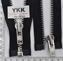 Блискавка метал №8 YKK Японія нікель 100см RGMTHC-86-DA-С5-PE17 чорна
