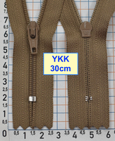 Блискавка 30см спіральна №3 YKK Японія темно бежево хакі (1070)