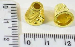 Наконечник під шнур ф2-4мм пласм під метал №234 золото