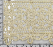 Гіпюр мереживо пе шир 10см бежева,7 м