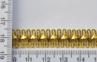 Тесьма парча шир 10мм №8328 золото