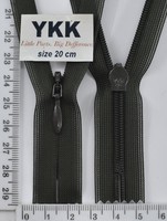 Блискавка спіраль №2 YKK Японія потайна нейлон 20см (077) т хакі