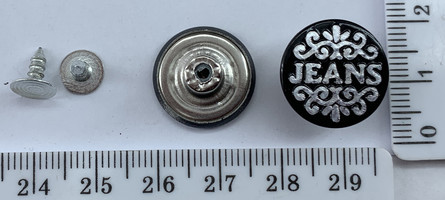 Кнопка гудзик джинсова середн гран (jeans) ф = 17мм