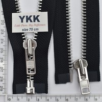 Блискавка метал №8 YKK Японія нікель 75см RGMTHC-86-DA-С5-PE17 чорна