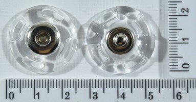 Кнопка пришивна пластм ф 25мм прозора