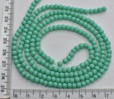 Бусина скло перли Ф 4 мм на волосіні св бирюза