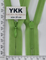 Блискавка спіраль №2 YKK Японія потайна нейлон 20см (047) нас зелен