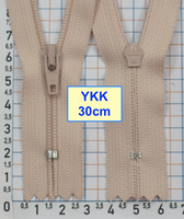 Блискавка 30см спіднично-брючна №3 YKK Японія блідо бежев (658)