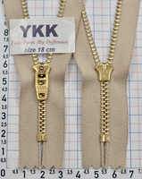 Блискавка метал джинсова №4 YKK Японія 18см беж (101)