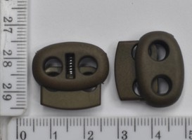 Наконечник пласм на 2 шнури Ф 3- 6мм хакі