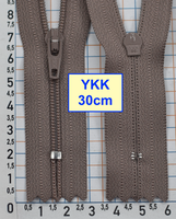 Блискавка 30см спіральна №3 YKK Японія беж попеляст (636)