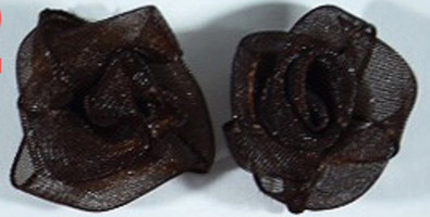 Розочка ф2,5см органза велика т.кор шт