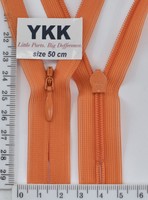 Блискавка спіраль №2 YKK Японія потайна нейлон 50см (849) помаранч
