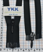 Блискавка 50см спіраль №3 YKK Японія CFOR-36-DAVDR2- E-P12N-REVERSE чорна