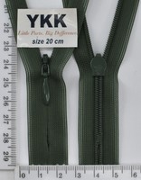 Блискавка спіраль №2 YKK Японія потайна нейлон 20см (870) гр зелен
