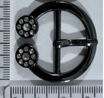 Пряжка страза щір 2,5 см черн