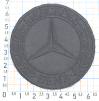 Аплікація термо клейова 6.2см чорна