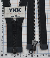 Блискавка 80см YKK Японія трактор № 3 VSOR-36-DA-E-P12N чорна
